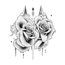 tritton, rose, Waze, neptune tattoo design idea