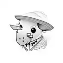 farmer tattoo design idea