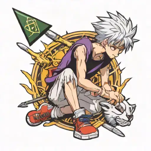 killua Hunter x hunter tattoo design idea