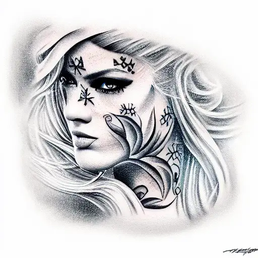 Rock and roll tattoo design idea