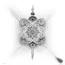 ás de espadas tattoo design idea