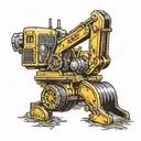 Heavy equipment pipe laying  tattoo design idea
