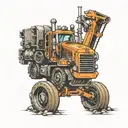 Heavy equipment pipe laying  tattoo design idea