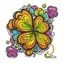 4 leaf clover  tattoo design idea
