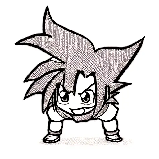 kid goku tattoo design idea