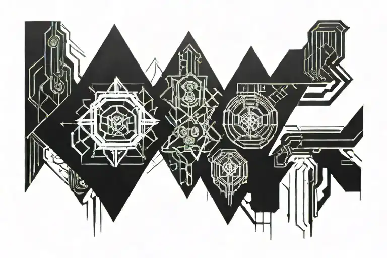 something that start from upper inner forearm going up to turn around biceps and triceps   tattoo design idea