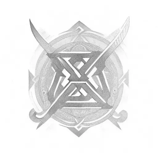 H P initials tattoo design idea