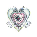 heart attack tattoo design idea