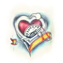 heart attack tattoo design idea