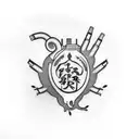 heart attack tattoo design idea