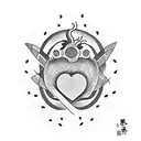 heart attack tattoo design idea