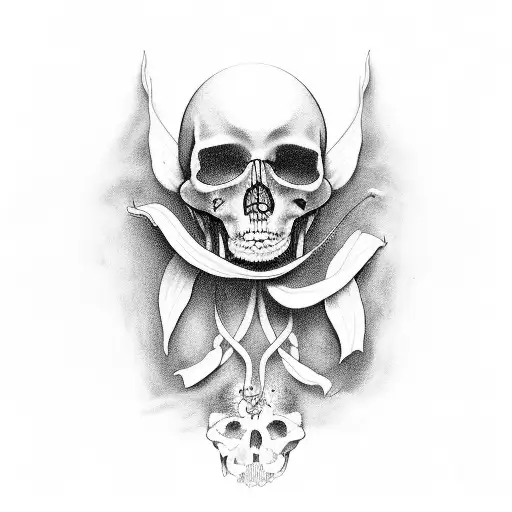 The balance of life and death tattoo design idea