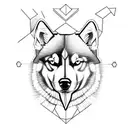 husky dog tattoo design idea