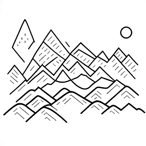 mountains and trees idaho tattoo design idea