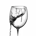 broken wine glass tattoo design idea
