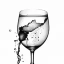 broken wine glass tattoo design idea