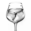 shattered wine glass  tattoo design idea
