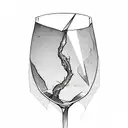 broken wine glass  tattoo design idea