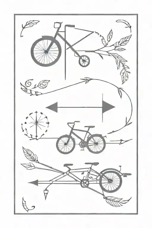 Arrow, bike, fearfully and wonderfully made tattoo design idea
