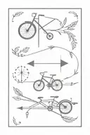 Arrow, bike, fearfully and wonderfully made tattoo design idea
