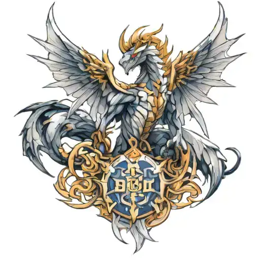 Bahamut FF8 tattoo design idea