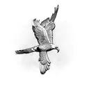 A soaring eagle breaking free from chains, representing independence and freedom tattoo design idea