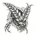 wheat tattoo design idea