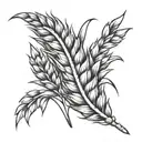 wheat tattoo design idea