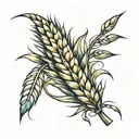 wheat tattoo design idea