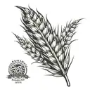 wheat tattoo design idea