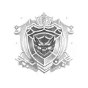 police mechanic security tattoo design idea