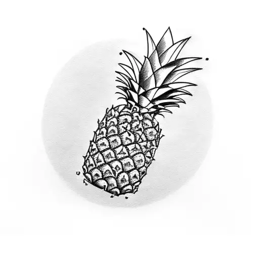 Pineapple tattoo design idea