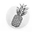 Pineapple tattoo design idea