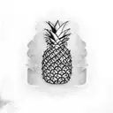 Pineapple tattoo design idea