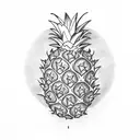 Pineapple tattoo design idea