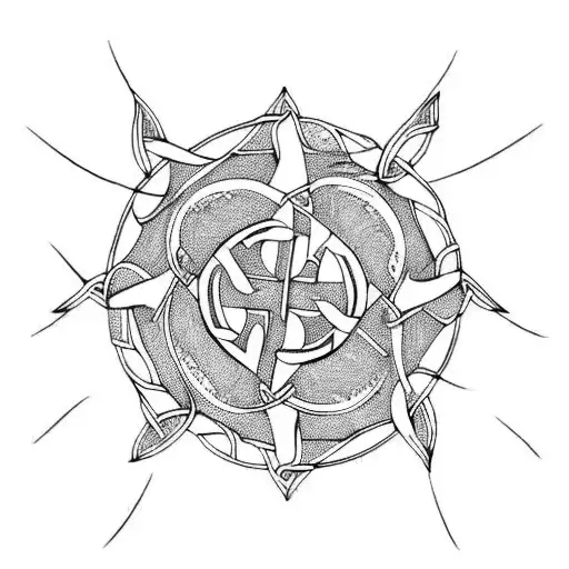 Celtic sober construction tattoo design idea