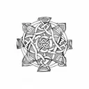 Celtic sober construction tattoo design idea