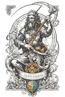 LEONARDO DA VINCI tattoo design idea