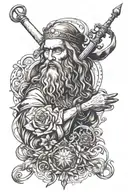 LEONARDO DA VINCI tattoo design idea