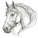 horse head   tattoo design idea