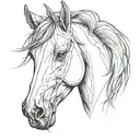 horse head   tattoo design idea