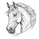 horse head   tattoo design idea