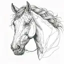 horse head   tattoo design idea