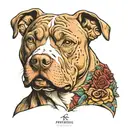 pitbull Renaissance tattoo design idea