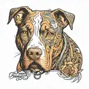pitbull Renaissance tattoo design idea