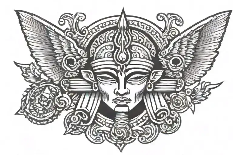 Osiris strong tattoo design idea