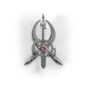 Ukrainian trident  tattoo design idea