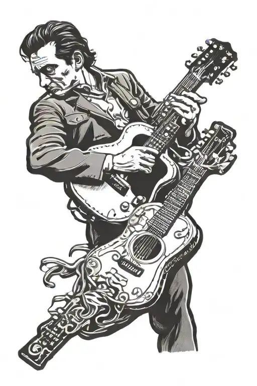 Johnny Cash tattoo design idea
