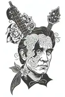 Johnny Cash tattoo design idea