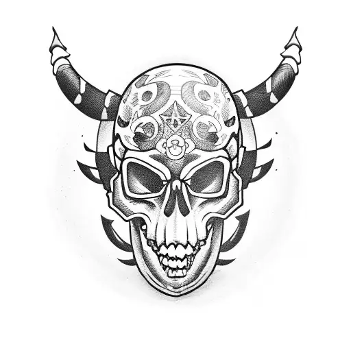 killer bee with a skull mask, holding an ak47 and tattoo design idea